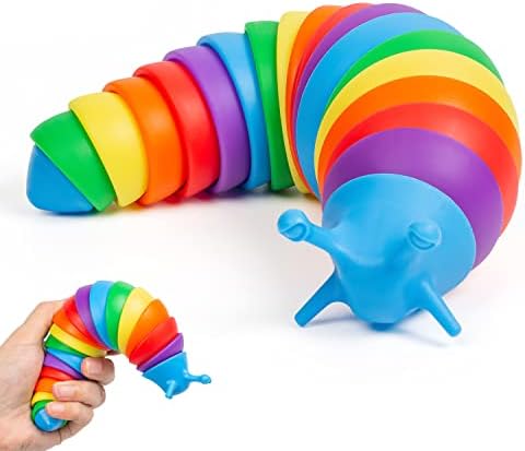 Fidget Slug, artikulirana Caterpillar Fidget igračka izrađuje opuštajući zvuk, relativni crv puževska igračka, senzorni pug