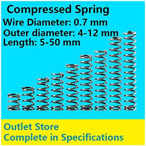 Kompresijske opruge prikladne su za većinu popravka i kompresije veličine opruge opruga tlak opružni promjer žice 0,7 mm,