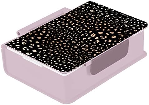 Alaza Realistični leopard Cheetah Print Animal Bento Box za ručak BPA bez propuštanja kontejnera za ručak s vilicom i žlicom,