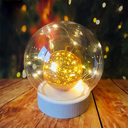 Homoyoyo okrugli božićni ukras LED kućna zabava lampica Baterije kristalna žica Kupola za vrtić bez kuglice bakrena bakrena