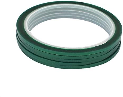 X-DREE 5 PCS 3 mm x 33 metra zelena ljepljiva traka za pET-a visoku temperaturu trake za lemljenje PCB (Nastro Adesivo resistente