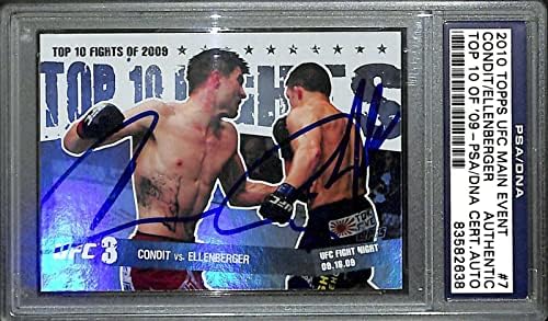 Carlos Condit & Jake Ellenberger potpisao 2010 Topps UFC Main Event Card 7 PSA/DNK - Autografirane UFC kartice
