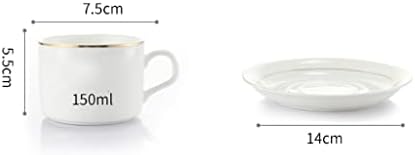 Tddgg europskog keramičkog šalice šalice kave za kavu sa 6 komada šalica za kavu set za čaše čaj za čaj za čaj od cvijeta