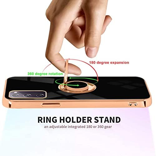 Kompatibilno sa kućištem Samsung Galaxy S20, Telefonski futrola za Samsung S20 s držačem prstena, 360 stupnjeva zaštitni