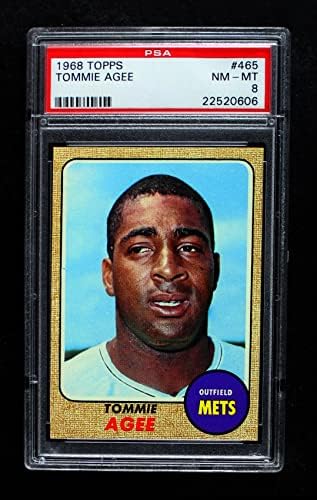 1968. Topps 465 Tommie Agee New York Mets PSA PSA 8.00 Mets