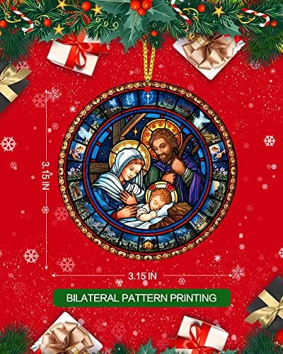 Rođenje ukrasi za božićno drvce - Vjerski darovi za žene Kršćanske darove za žene prizor za rođenje