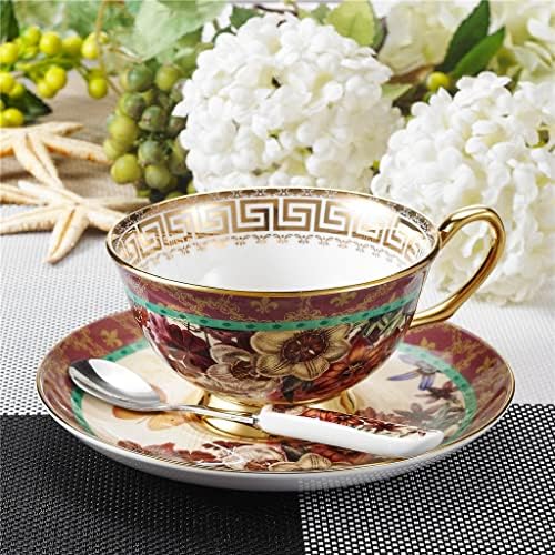 DNATS Camellia uzorak europski stil kost Kina porculanska šalica kave Visoko ocjena popodnevna čaša čaša set sa tanjurom