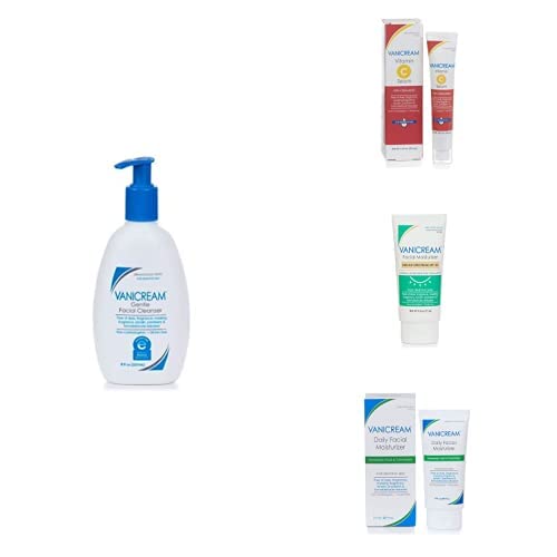 Nježno sredstvo za čišćenje lica s pumpicom, serum vitamina C, hidratantna krema za lice s pumpicom i dnevna hidratantna