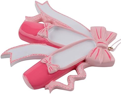 Ornament balerina - personalizirani balerina božićni ukras - ružičaste baletne cipele Ornament - Djevojka baleta božićni