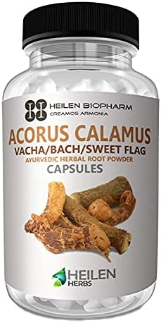 Saheli Biopharm Vacha/Sweet Flag/Acorus Calamus/Bach u prahu, 500 mg x 360 kapsula, 180 grama