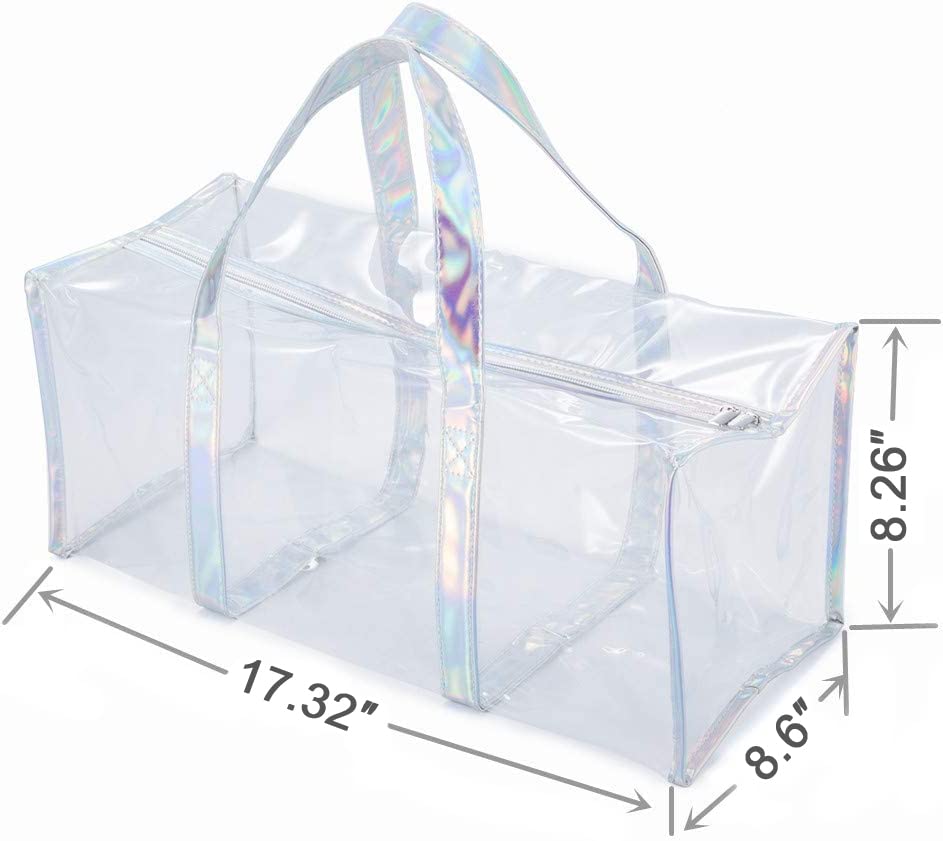 Prozirna torba za torbu, prozirna torba odobrena od stadiona za putovanja u teretani, prozirna toaletna torba za žene