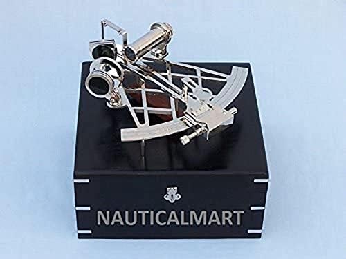 Nauticalmart Admiral's Chrome Sextant 12 s crnim kutijama ružinog drveta