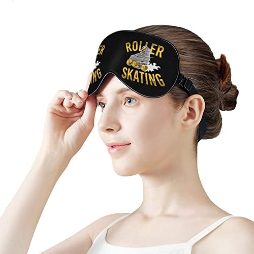 Roller Klizanje tiskana maska ​​za oči za spavanje mekani poklopac za oči s podesivim remenima noćni zasjedanje za muškarce