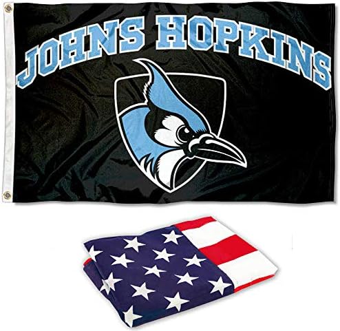 JHU Blue Jays Black Flag i USA 3x5 set zastava