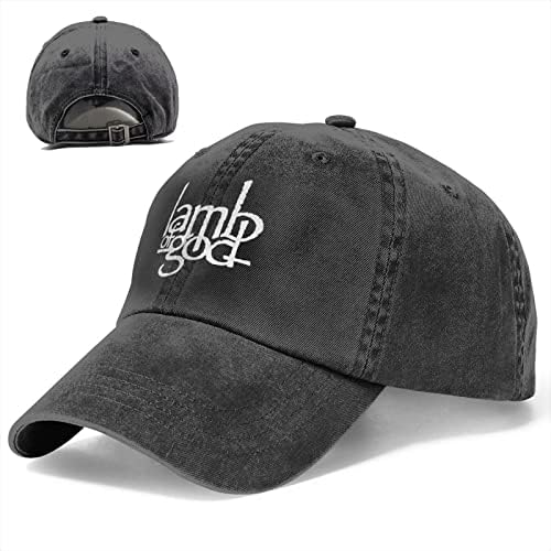 Lamb Rock of God Band bejzbol kapica za muškarce Podesivi bejzbol šeširi na otvorenom Sportski pamučni tata šešir crni