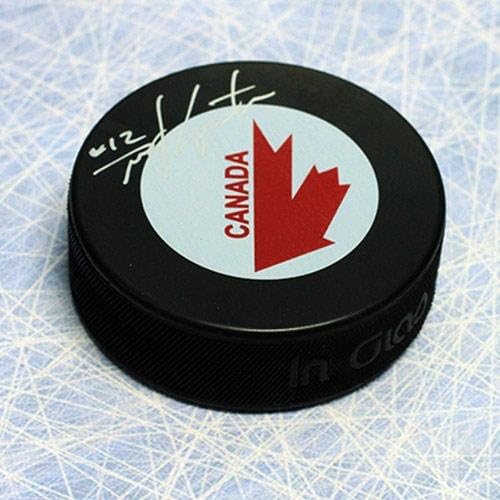 Kanadski hokejaški pak s autogramom Mikea Gartnera na kanadskom Kupu-Olimpijski pakovi s autogramom
