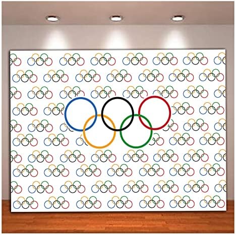 Pozadina fotografije s olimpijskom sportskom tematikom olimpijski prstenovi međunarodni banner za sportske zabave foto pozadine
