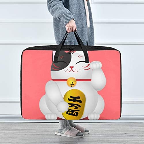 N/ A Underbed torba za odlaganje velikog kapaciteta - Japanska slatka Maneki Neko sretna mačja odjeća Organizator Dekoracija