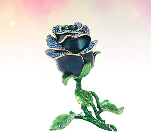 Vorcool ruža poklon ruža cvjetna kutija nakit za nakit mala radna površina nakit kutija za odlaganje metala metalna kutija