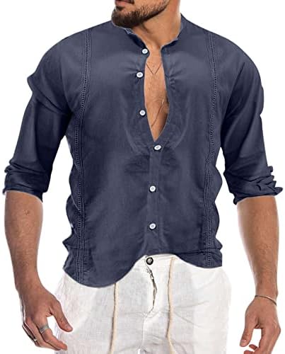 Muška ležerna košulja s jesenskom spojem košulja ovratnik košulja dugačka rukava bluza aktivni kratki setovi muškarci