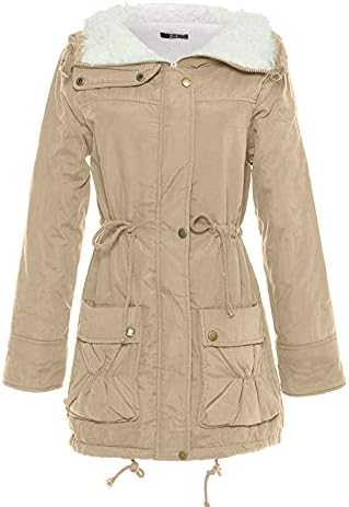 Foviguo jakna od tunike s dugim rukavima za žene jeseni klub jednostavni zip topla pamučna jakna s puhačem udobna čvrsta