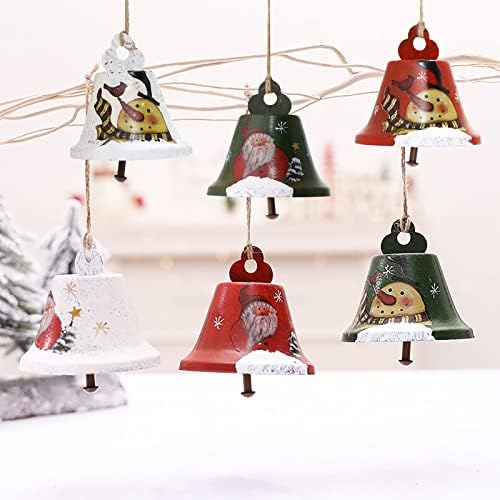 Privjesci kuglice božićno kovano željezo crtana ruka obojena starac snjegović zvono božićno drvce privjesak zabavni ukras