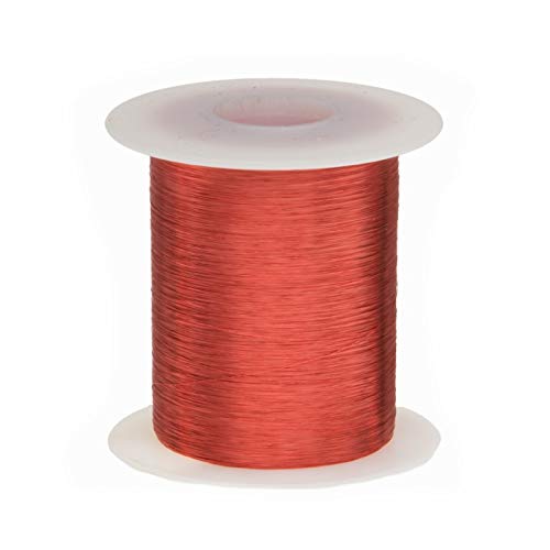 Magnetska žica, teška emajlirana bakrena žica, 41 inča, 8 oz, duljina 19670 inča, promjer 0,0035 inča, crvena