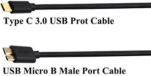 ZdycgTime 3.0 USB C do Micro B kabela, USB 3.0 Type-C mužjak do mikro-B mužjaka 3.0 Gen1 kabel kompatibilan s MacBook-om,