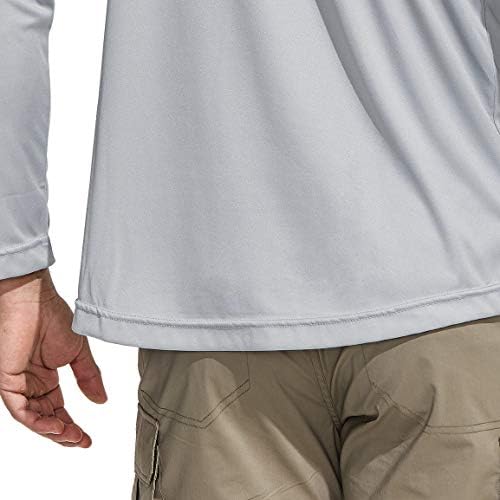 CQR muški UPF 50+ vanjskih košulja dugih rukava, UV zaštita od sunca labava vodena majica, košulja za vježbanje