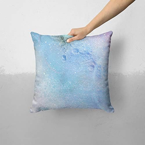 Iirov svijetloplava površina od kretena Mjeseca - prilagođeni ukrasni dekor za dom unutarnji ili vanjski jastuk za bacanje