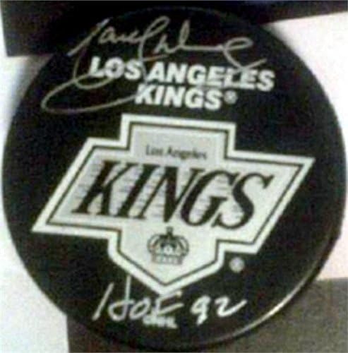 Hokejaški pak s autogramom Marcela Diona s natpisom 92 do 2-NHL pakovi s autogramima