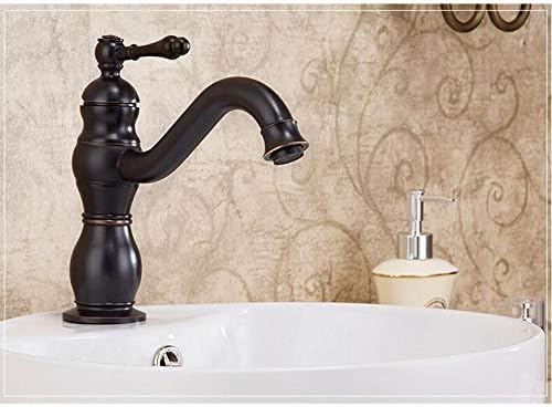 Slavina bazena crno ulje četkana slavina kupaonice s jednom ručkom jednostruka rupa hladna vruća mikser miksera paluba paluba