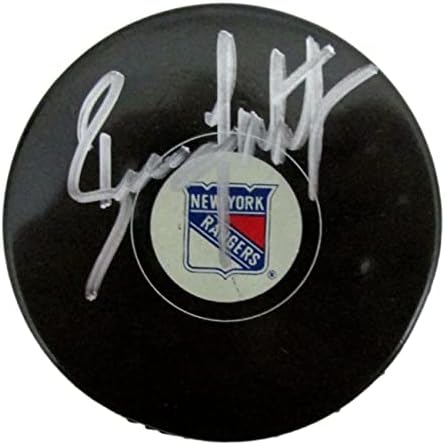 Hokejaški pak Njujorški rendžeri s autogramom Briana Litcha Hofa 158611 - NHL pakovi s autogramima