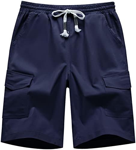 Xinxinyangni ženske casual kratke hlače ljetni elastični struk Udobno pamučni teretni kratke hlače