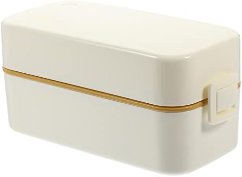 Hemoton bento kutija mala bento kutija s dvostrukim slojem bento kutije slagala japanska kutija za obrok plastične posude