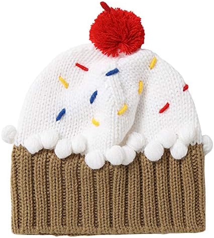 Uniseks Dječja Kapa za kolače s uzorkom pletena kapa za dječake i djevojčice od 3 do 8 godina