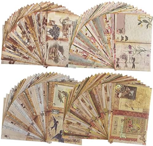120 PCS SCAPBOOK Paper Papir Vintage Journaling Scrapbooking Suppains kompleti za metke časopise Junk Journal Notebook Umetnici
