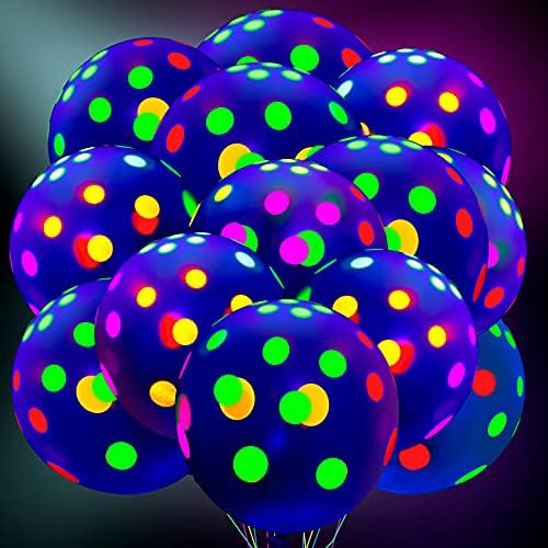 50 kom sjajnih u tamnim balonima neonski baloni za ukrašavanje neonskih zabava UV lateks baloni 12-inčni reaktivni fluorescentni