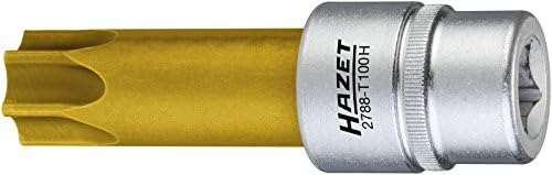 Rupa za podešavanje šljokica Hazet 12,5 mm 1/2 inča TORX odvijač za umetanje - širina ključa otporne na tamper - pakiranje