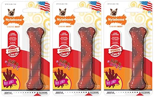 Nylabone 3 Pack of Power Chew teksturirane igračke za žvakanje, sitne, goveđe kosti okusa za pse do 15 kilograma, napravljene