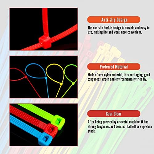 MROMAX kabel Zip veze 3,94 inča x 0,1 inčni UV otporan na samo-zaključavanje najlonskih kravata za višenamjenske uporabe