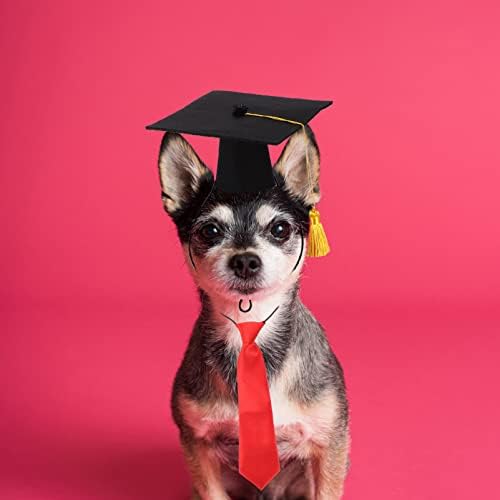 Alipis Halloween dekor pasa šešir za maturu kape za pseće kostim set maturant odijelo za kućne ljubimce kravate grad kape
