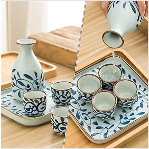 CABILOCK CHINEE TEAT SET 1 SET JAPANI STYLE WINE THEM- Oslikana set Posluživanje set keramika čaj za čaj Vino boca sake set