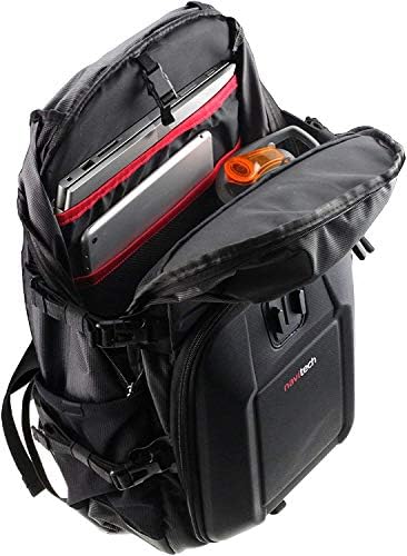 NavItech Action Camera Backpack & Red Skladištenje s integriranim remenom za prsa - kompatibilno s Uramaz 4K akcijskom kamerom