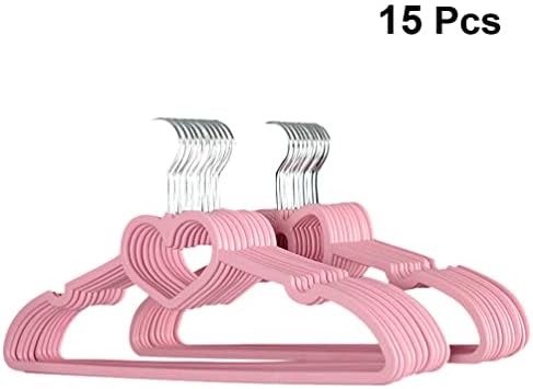 Veemoon plastične vješalice 15pcs Lijepe vješalice za srce koje nisu hlače za kapute vješalice za odjeću za skladištenje