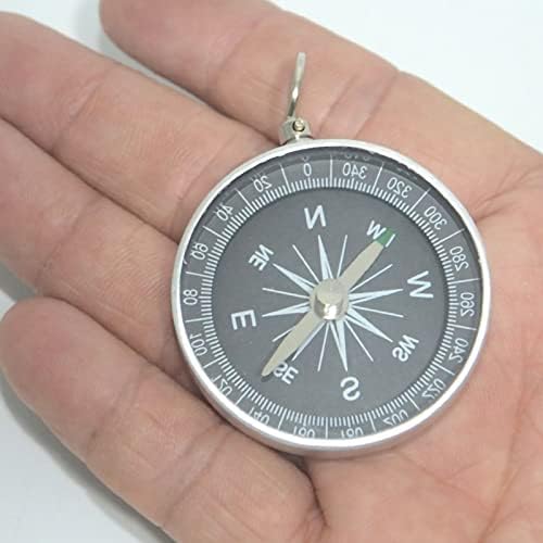 Miayaya Compass Ring privjesak za prijenosni džep Mini Metal Metal Aluminium Legura kompas za planinarenje kampiranja motorijskih