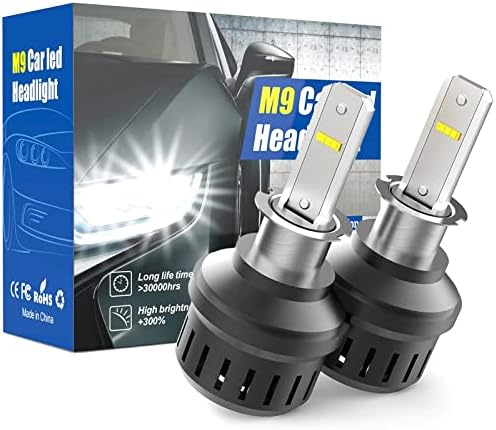 DoxMall H3 LED žarulja za žarulje Mini veličine Komplet za pretvorbu 10000 Lumens 6500k Zamjena žarulja bijele magle za automobile
