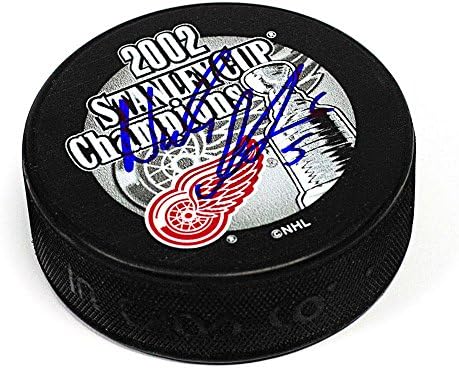 Šaka u Kup Stanli 2002. godine s autogramom Niklasa Lidstroma Detroit Red Vings NHL šaka s autogramima