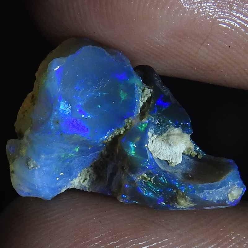 Jewelgemscraft ™ 06.50cts. Ultra vatreni sirovi opalni kamen, prirodni grubi, kristali dragulja, etiopska opalna stijena,
