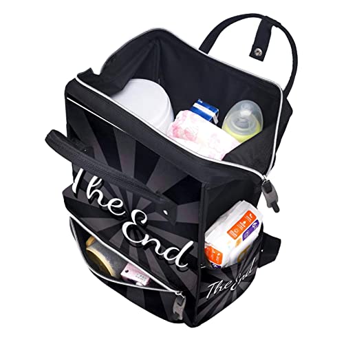 Crna pozadina pelene torbe torbe mame ruksak veliki kapacitet za pelene torbe za njegu za njegu bebe
